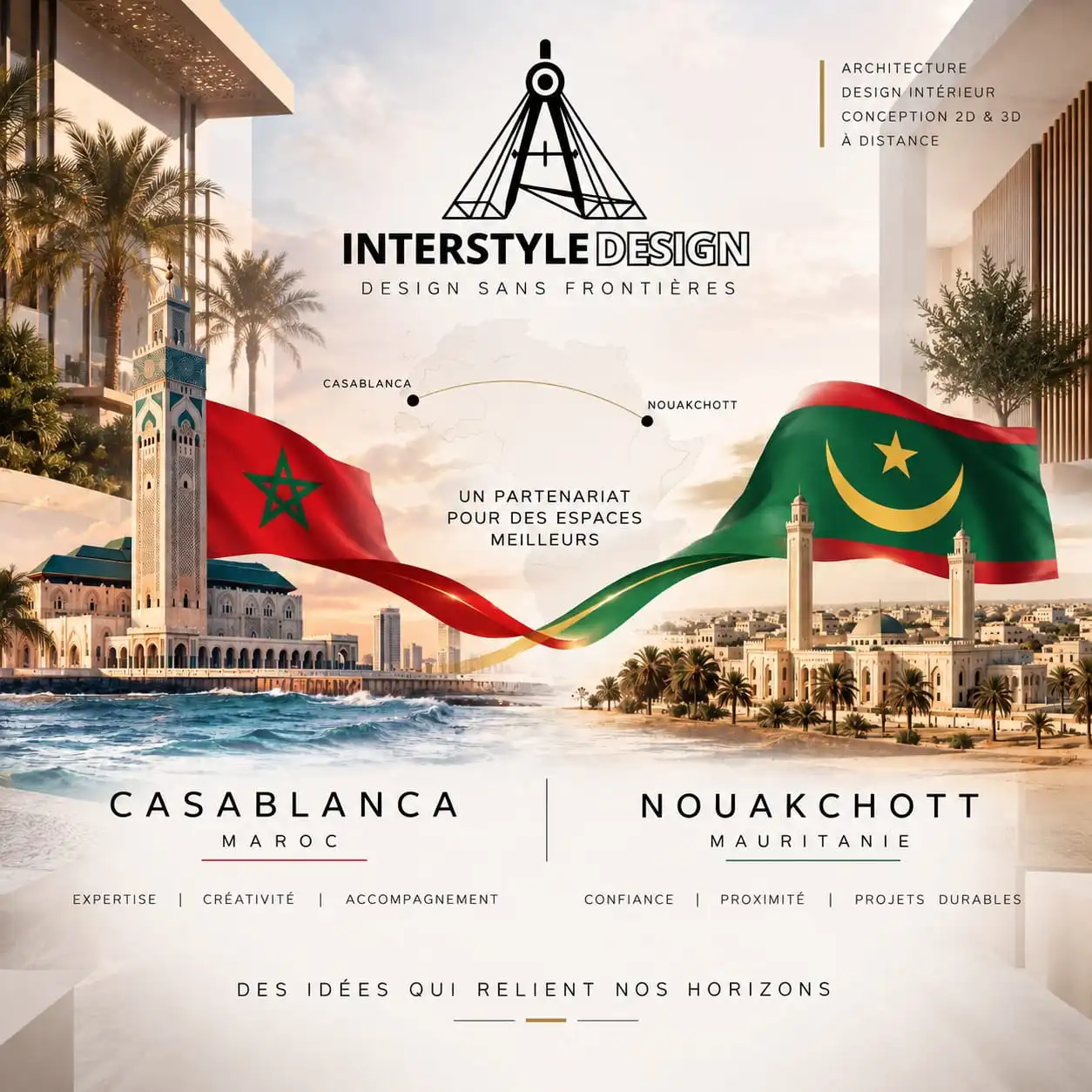 Conception d'un appartement en Mauritanie — Interstyle Design, conception intérieure à distance de Casablanca à Nouakchott