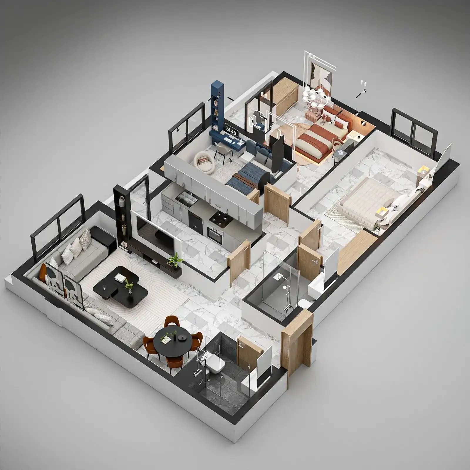 Conception 3D appartement Casablanca