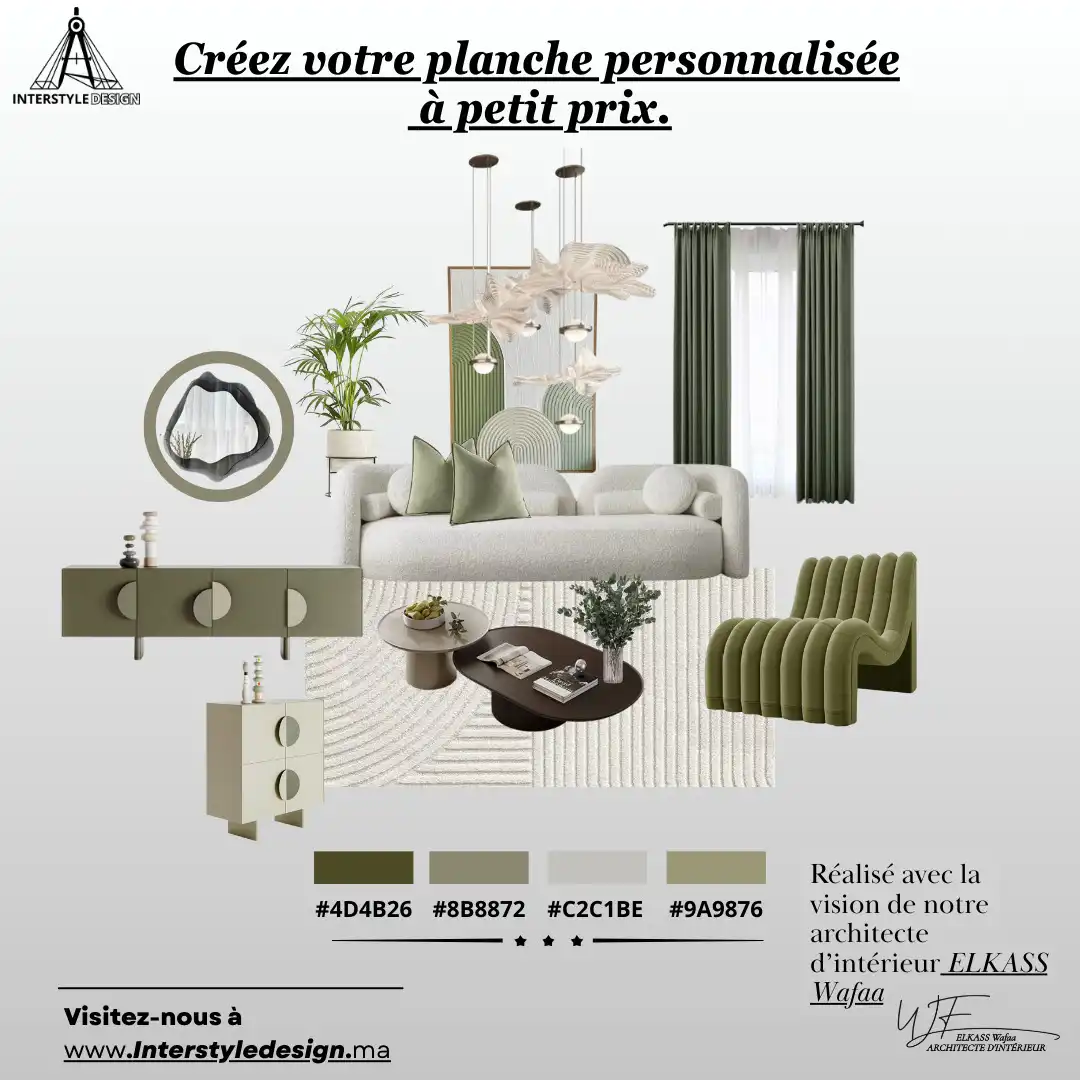 Moodboard création par Interstyle Design Casablanca