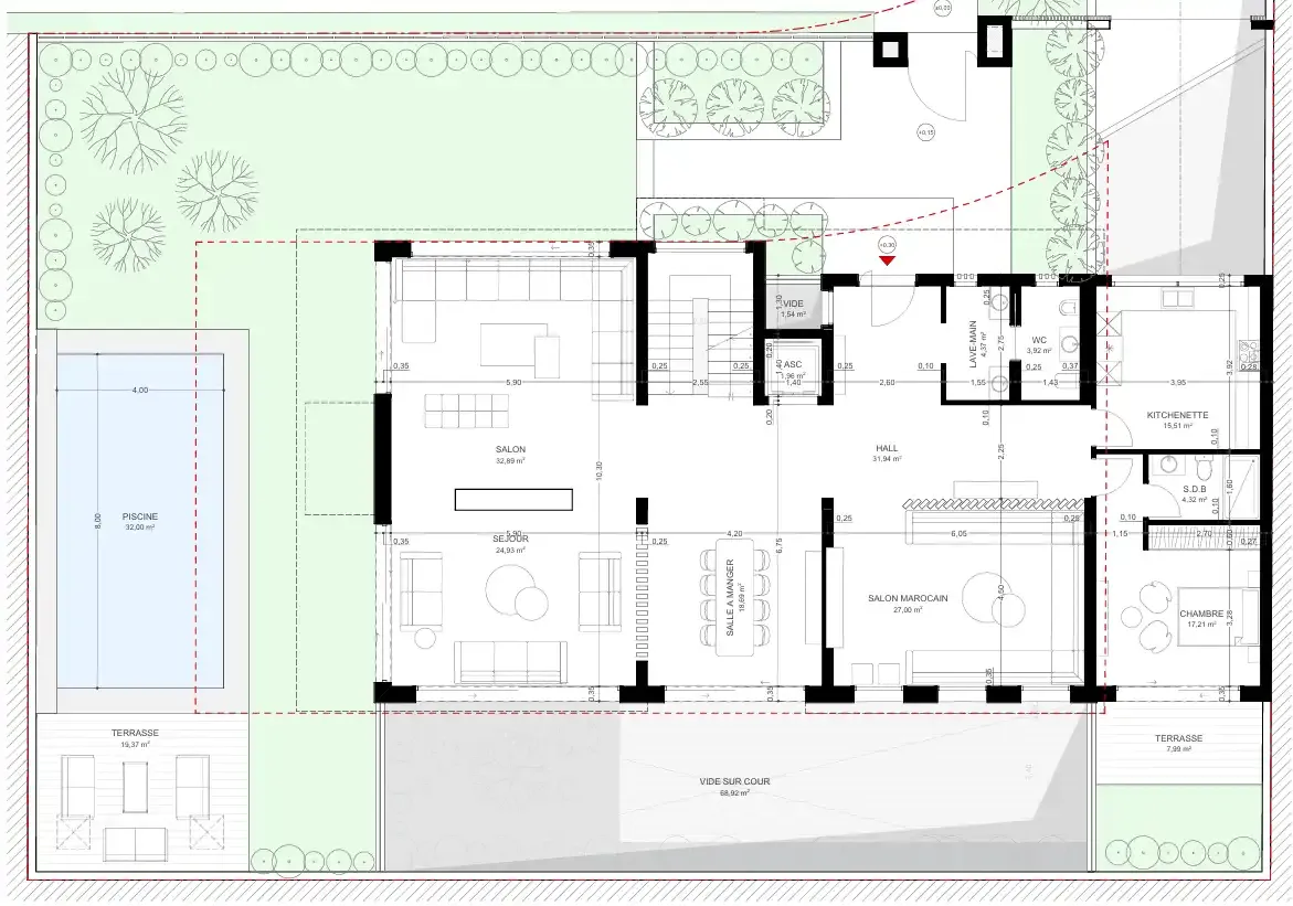 Plan 2D appartement casablanca