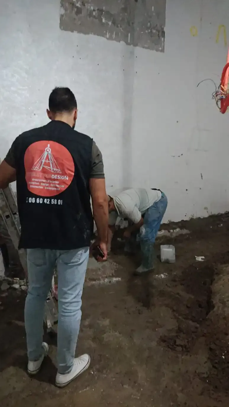 Suivi de chantier par l'équipe Interstyle Design à Casablanca